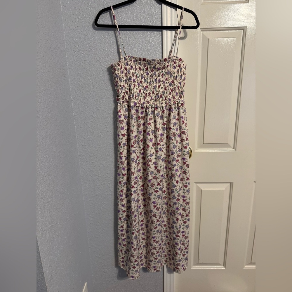 Floral Maxi Dress with Smocked Bodice
